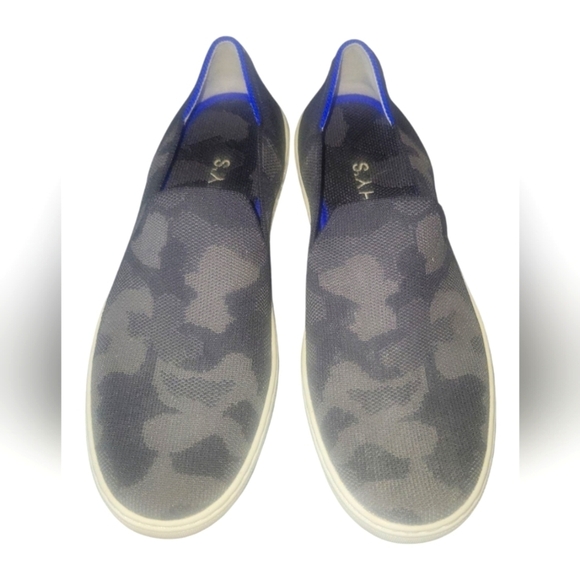 Rothy's The Original Slip On Gray Camo Textile Women's W8.5 Sneaker - Picture 2 of 10